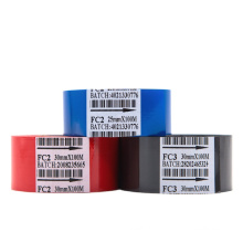 Factory price FC2 type red/blue 25mm*100m hot coding foil/ribbon for printing expiry date